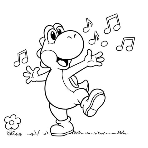 Kleurplaat Yoshi