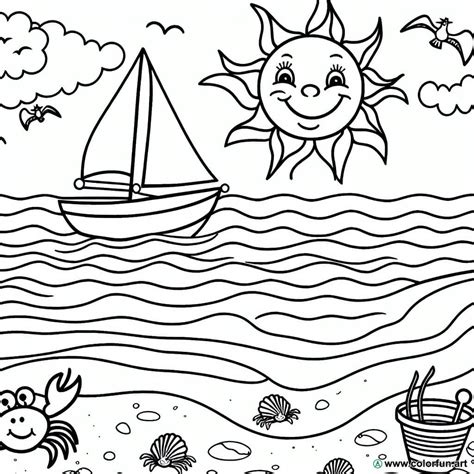 Kleurplaat Zee
