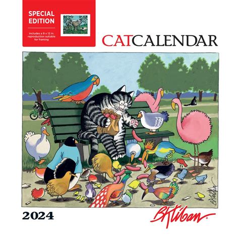 Kliban Cat Sticker Wall Calendar