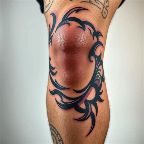 Knee Tattoos Men