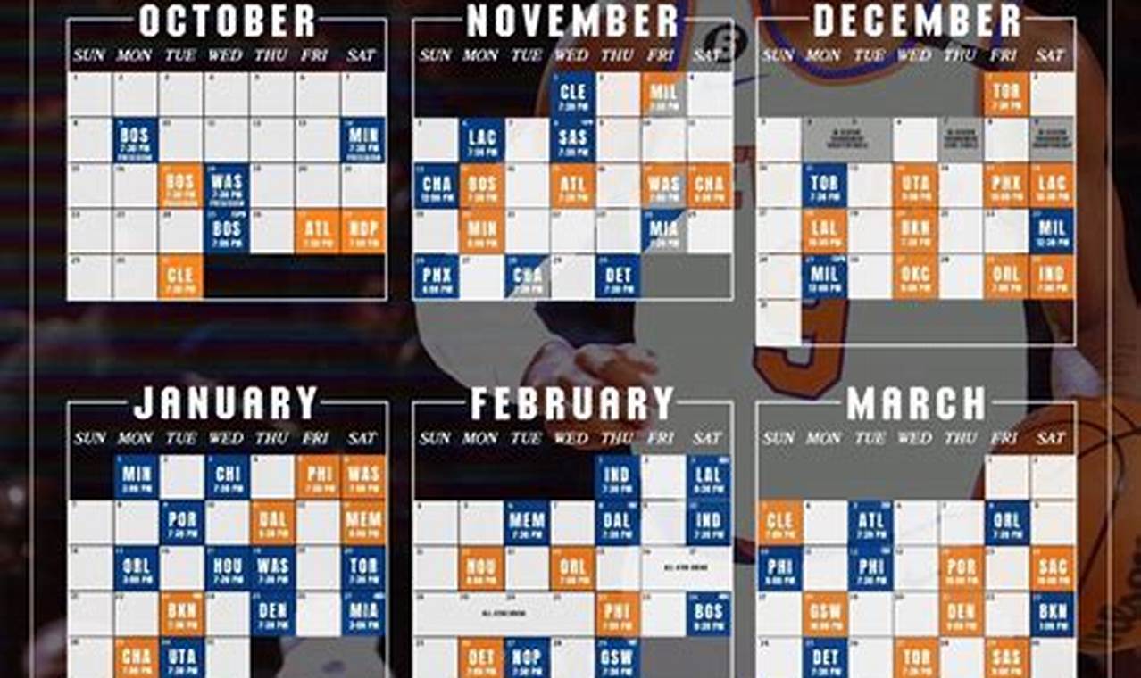 Knicks Schedule 2024 24 Printable