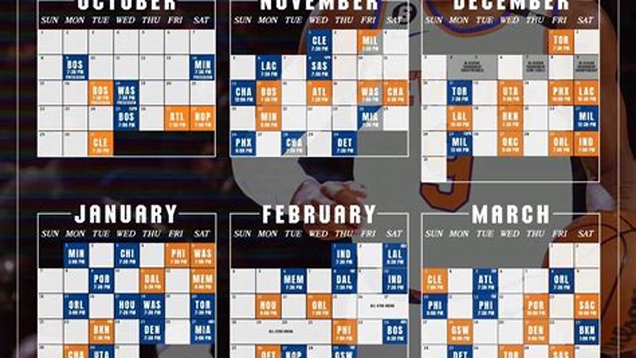 Knicks Schedule 2024-2024