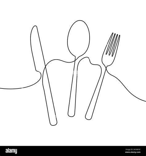 Knife And Fork Drawing Image