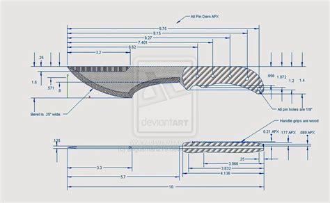 Knife Cad Drawing Download