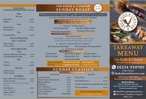 Knife Cleaver Menu