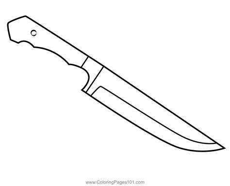 Knife Coloring Page