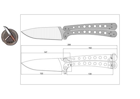 Knife Drawing Dwg