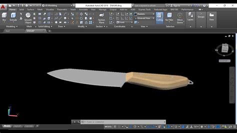 Knife Drawing In Autocad