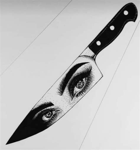 Knife In Eye Drawing