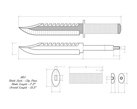 Knife Plans Drawings