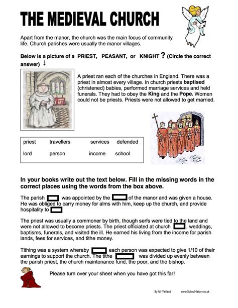 Knights Of The Middle Ages Worksheet Answer Key