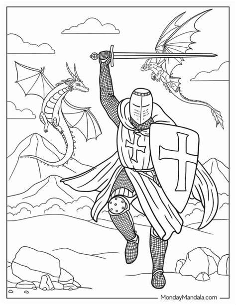 Knights Coloring Page