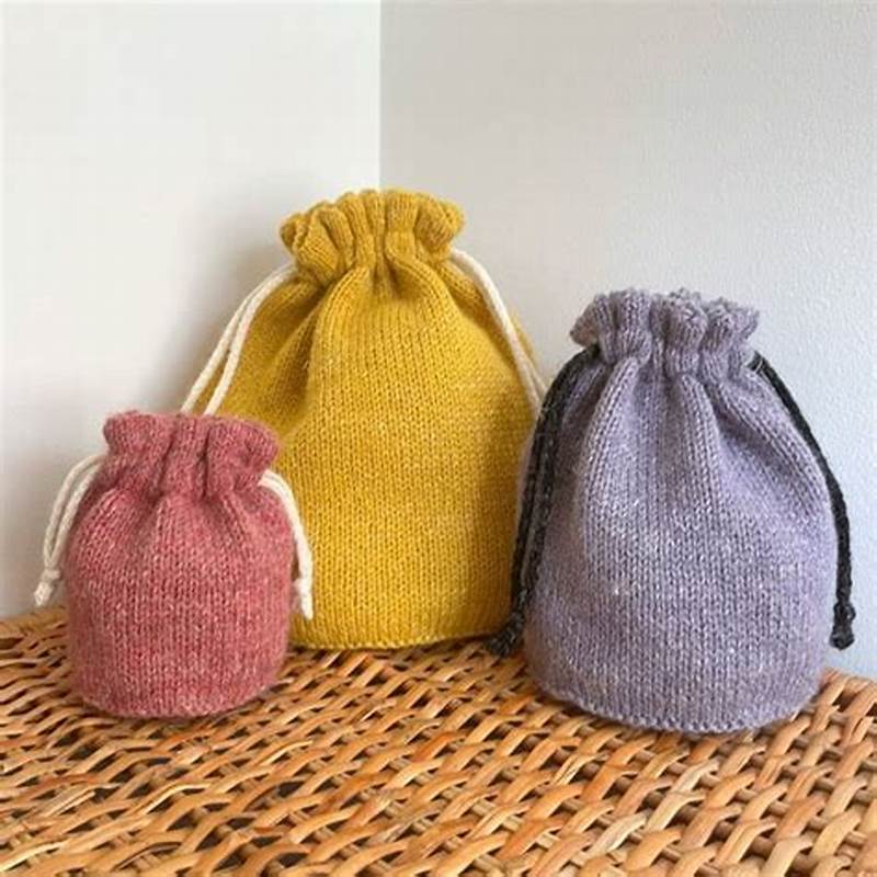Knitted Drawstring Pouch Pattern