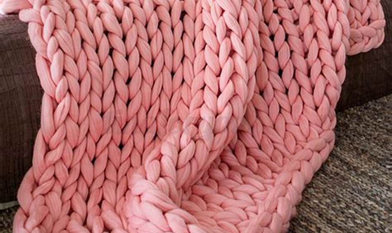 Knitting Blankets with Thick Wool
