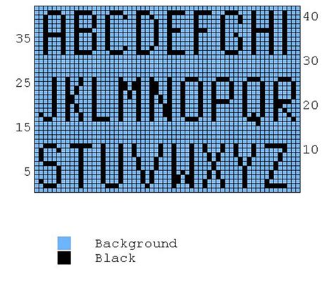 Knitting Chart For Alphabet