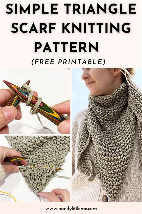 Knitting Pattern Triangle Scarf