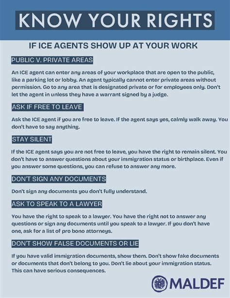 Know Your Rights Ice Printable
