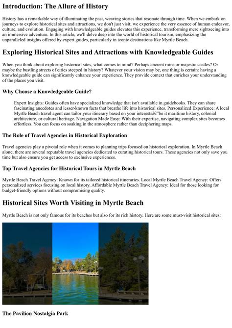 Knowledgeable Guides on Historical Tours