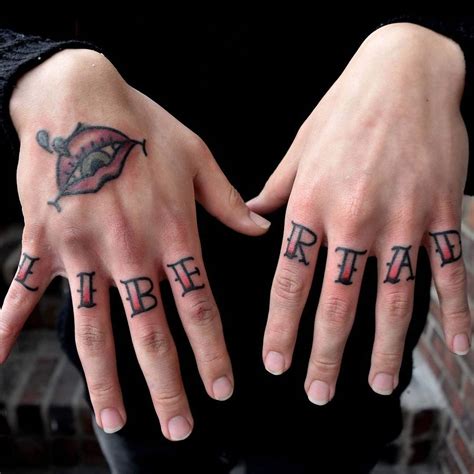 knuckle tattoos on Tumblr