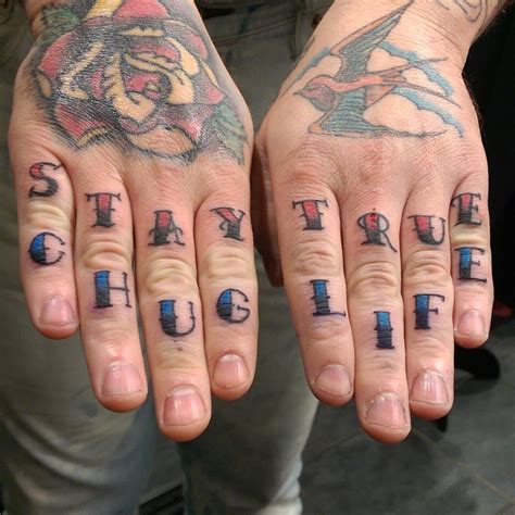 Knuckle Tattoo Words