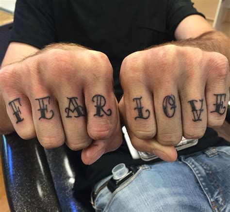 Knuckle Tattoo Words List
