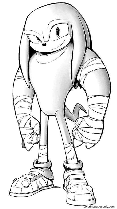 Knuckles Printable Coloring Pages