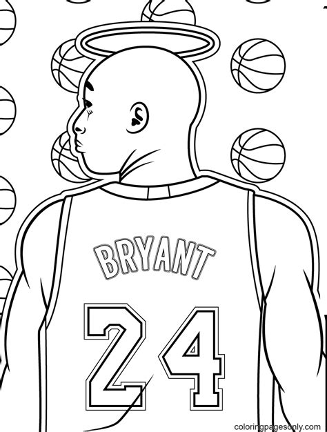 Kobe Bryant Coloring Pages Printable