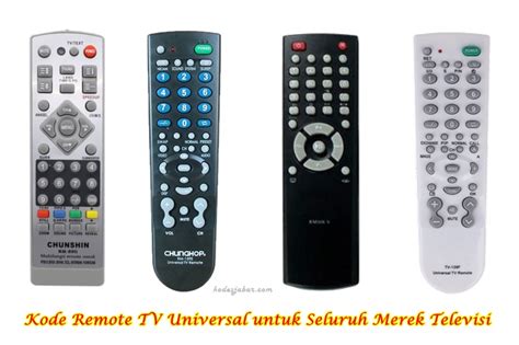 Kode Remote TV Advance untuk Beberapa Merek Televisi
