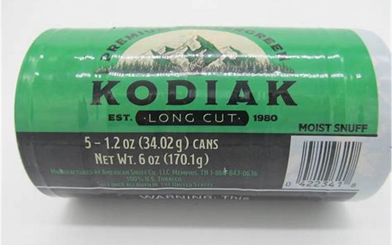 Kodiak Wintergreen Long Cut On Hand