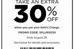 Kohl's Coupons 30% Off for Today