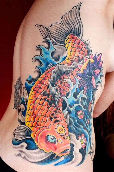 Koi Fish Back Tattoo Female
