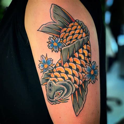 Koi Fish Traditional Tattoo