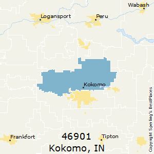 Kokomo, Indiana (IN) Zip Code Map Locations, Demographics list of