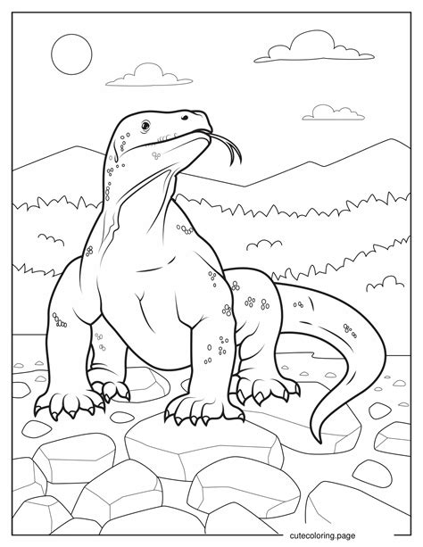 Komodo Dragon Coloring Pages