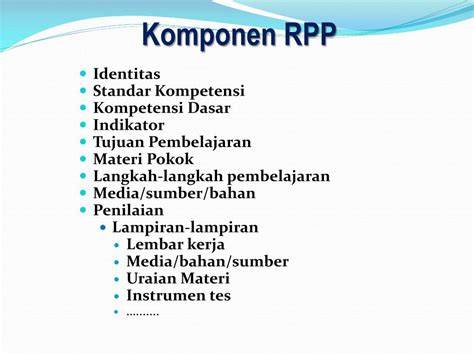 Komponen RPP