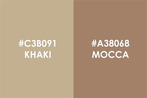 Komposisi Warna Khaki dan Mocca