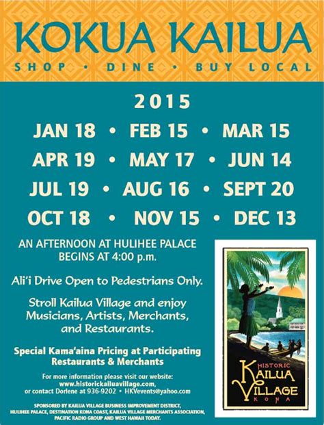 Kona Calendar Of Events