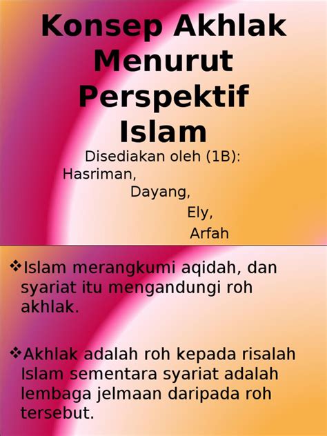 Konsep Akhlak dalam Islam