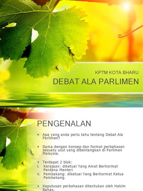 Konsep Debat Ala Parlimen