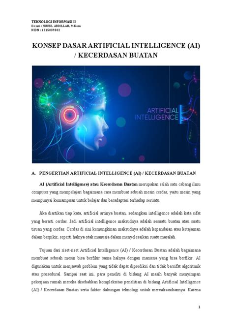 Konsep dasar Artificial Intelligence Personality-based AI Characters