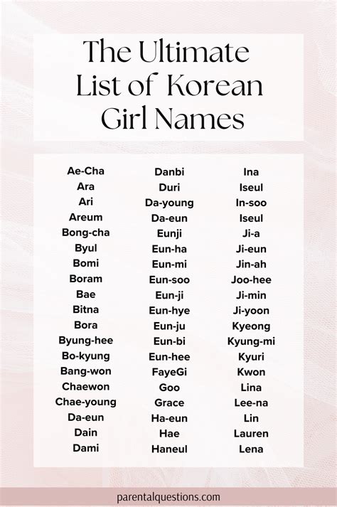 Korean Girl Names That Start With N