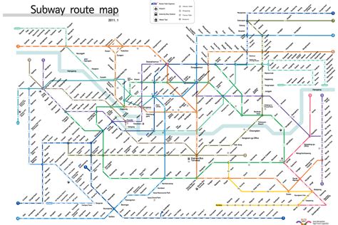 Seoul Subway Map Seoul Korea • mappery