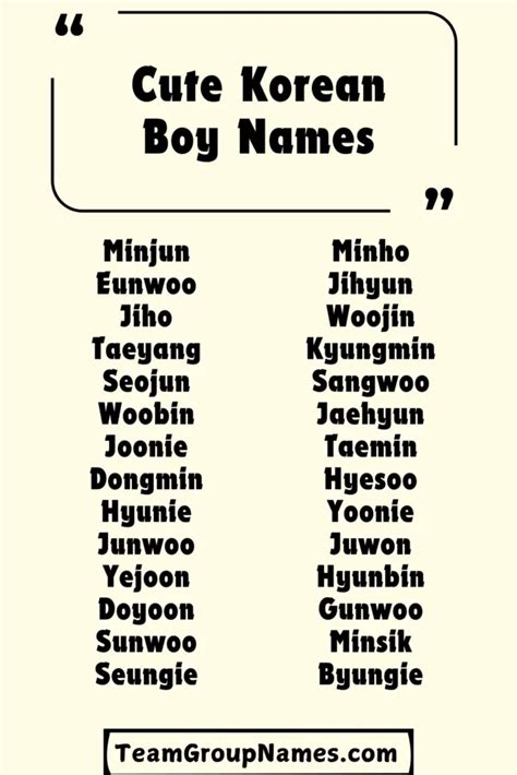 Korean Y Names