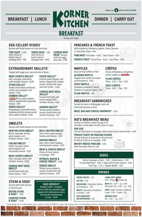 Korner Kitchen's Latest Culinary Masterpiece Will Leave You Craving More: Unveiling the New Holstein Menu