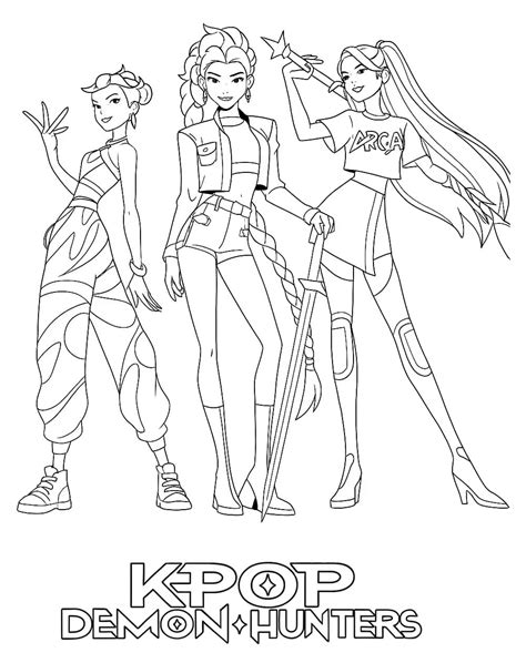 Kpop Demon Hunters Coloring Pages Free Printable