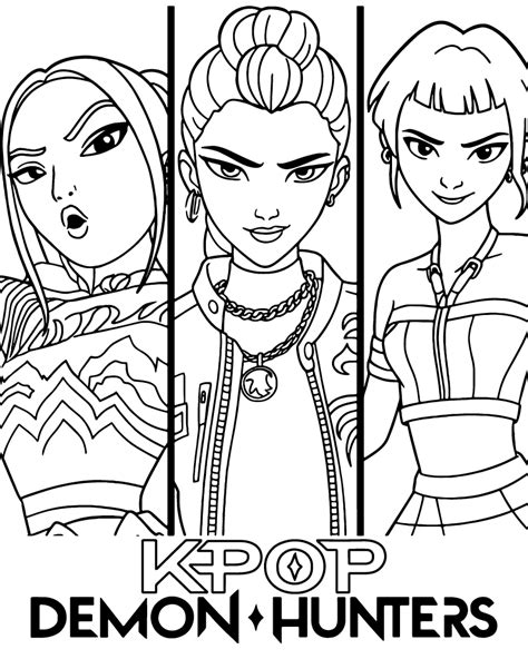 Kpop Demon Hunters Coloring Pages Printable Free
