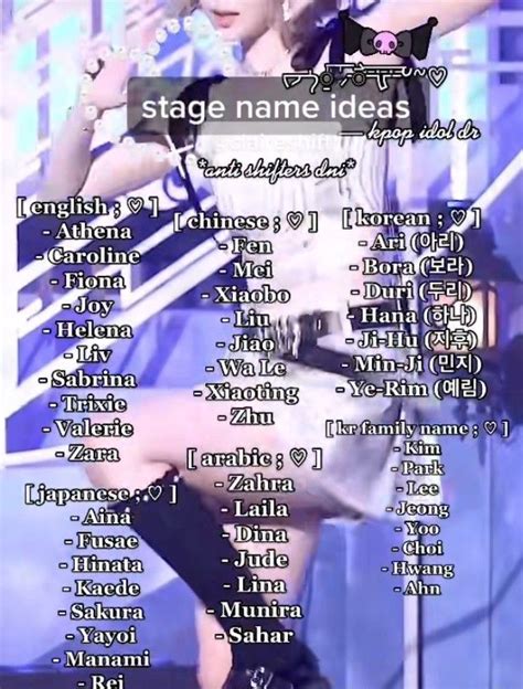 Kpop Stage Names