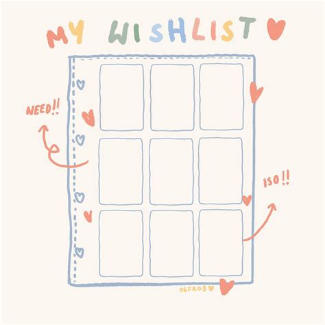 Kpop Wishlist Template