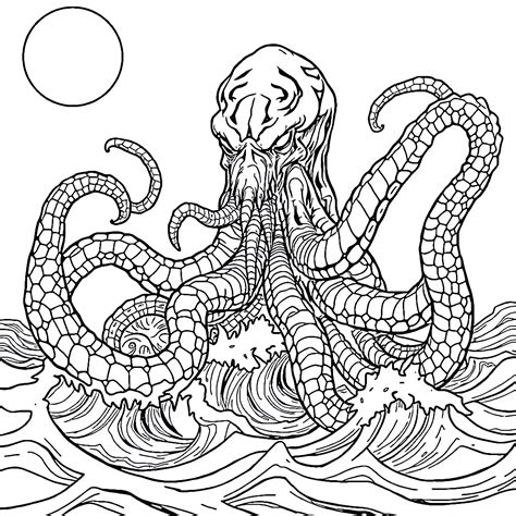 Kraken Coloring Pages