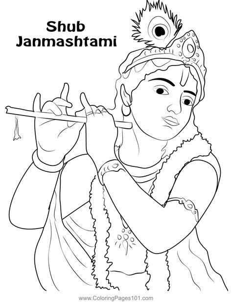 Krishna Coloring Pages